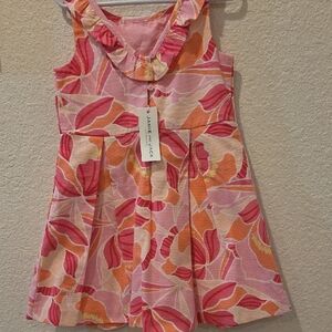 Janie and Jack Vibrant Pink and Orange Kids Dress